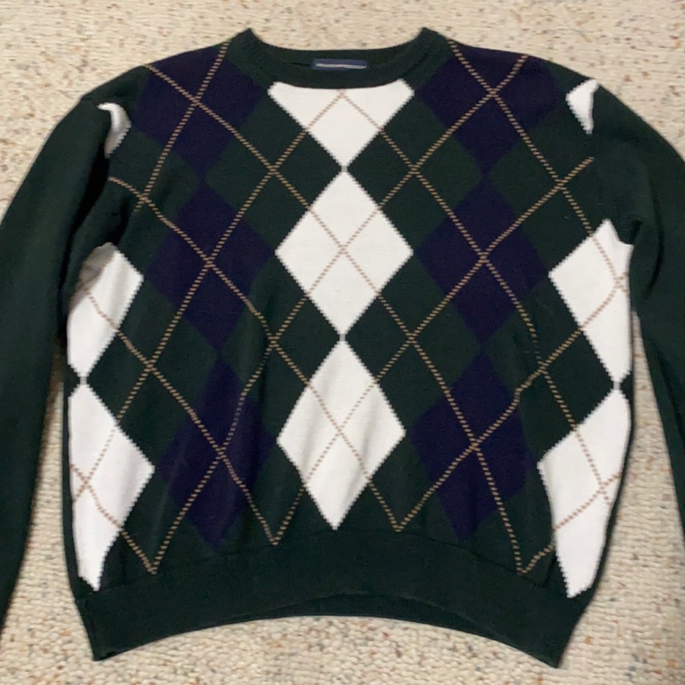 Brandy Melville green argyle sweater